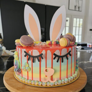 Vanilletaart - verse aardbeien - aardbeiganache