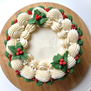 Christmas cake: chocoladetaart - pecanganache - koffieganache